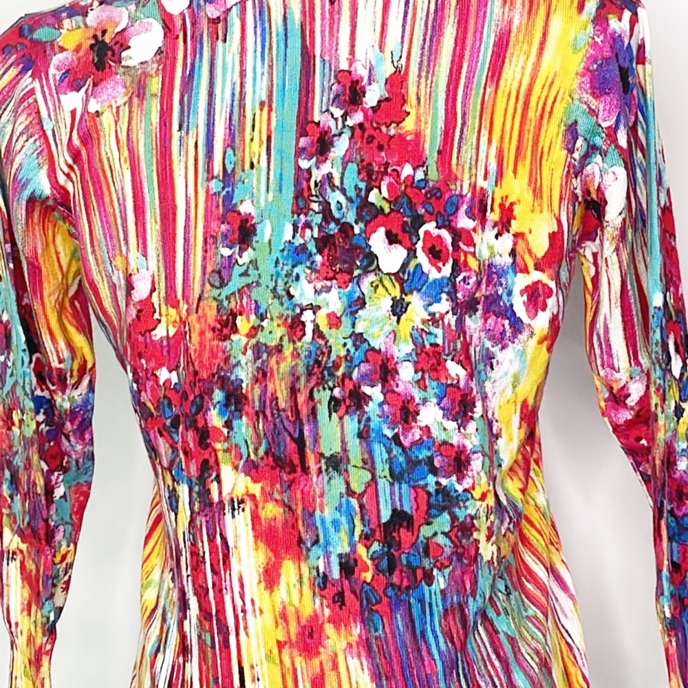 Joseph A. Colorful Button Up Cardigan (M) - Picture 6 of 8